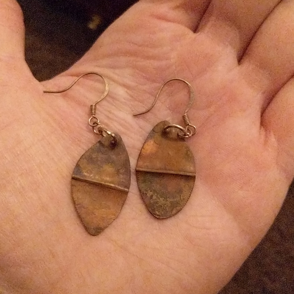 Handmade metal earrings